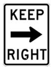 Keep Right Sign